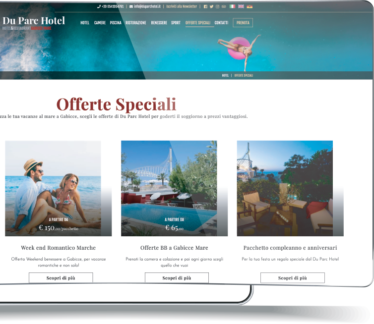 Sito internet responsive Hotel DuParc